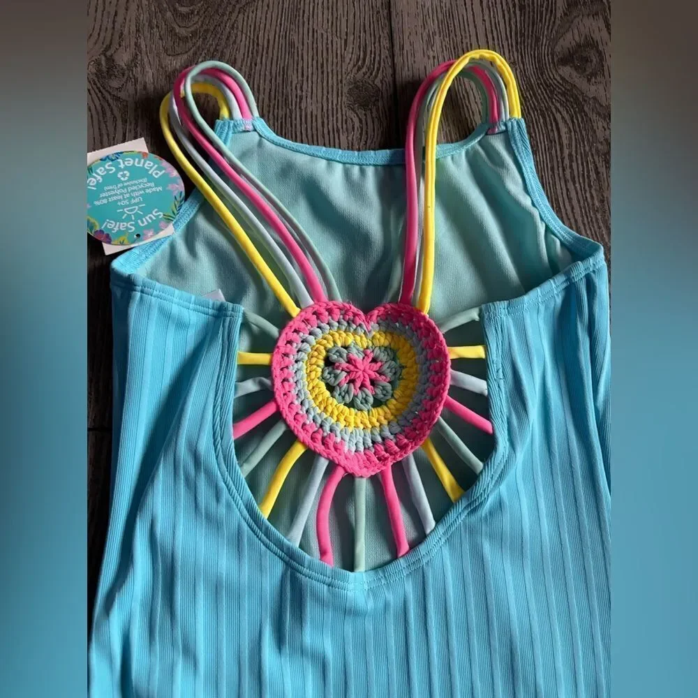 Breaking waves Kids Swimwear in Blue